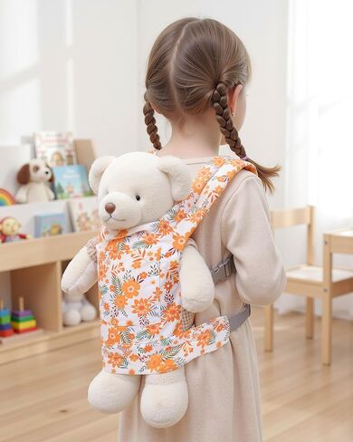 BABESIDE Baby Doll Carrier – Adjustable Straps for 15–22 Inch Dolls, Perfect for Pretend Play & Role Play – Soft Cotton Doll Accessory for Girls Ages 3+（Doll Not Included） in Kuwait
