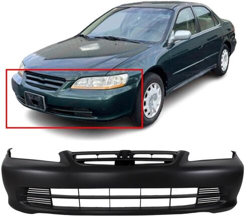 FitParts Compatible with Front Bumper Cover Fascia 2001-2002 Honda Accord DX EX-R EX LX SE Value Package Sedan. New Primed Without Sensor Holes. HO1000196 04711S84A91ZZ in Kuwait