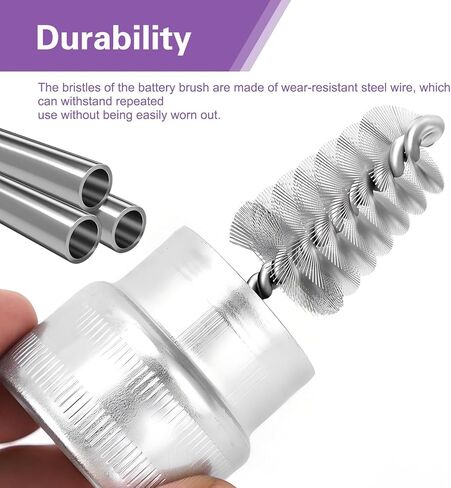 2PCS Car Battery Terminal Cleaner, Metal Battery Cleaning Brush Tools, Anti Corrosion Battery Post Cleaner Tool, Auto Accessories, Universal for Most Vehicle, Sedan, Boat in Saudi Arabia