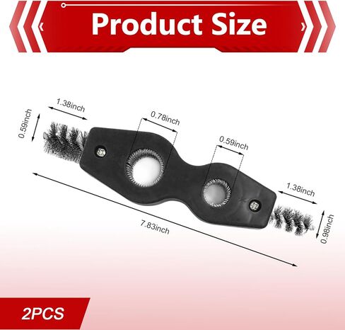 2 PCS Car Battery Terminal Cleaner Spray, 4-in-1 Battery Post Cleaner Brush with Steel Wire, Cleaning Tool for Terminals and Pipes, Universal for Most Cars, Trucks, SUVs (Black) in Saudi Arabia