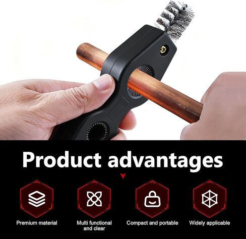 2 PCS Car Battery Terminal Cleaner Spray, 4-in-1 Battery Post Cleaner Brush with Steel Wire, Cleaning Tool for Terminals and Pipes, Universal for Most Cars, Trucks, SUVs (Black) in Saudi Arabia