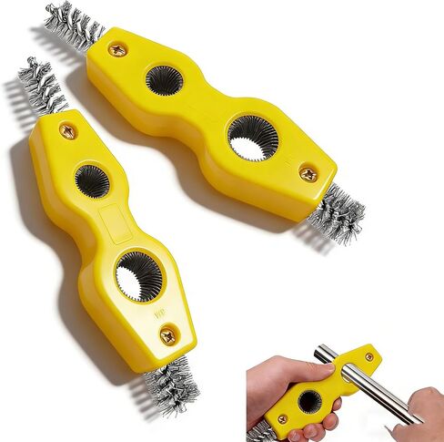 2 PCS Car Battery Terminal Cleaner Spray, 4-in-1 Battery Post Cleaner Brush with Steel Wire, Cleaning Tool for Terminals and Pipes, Universal for Most Cars, Trucks, SUVs (Black) in Saudi Arabia