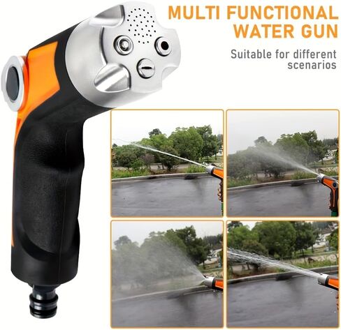 Heavy-Duty High-Pressure Water Gun with Adjustable Nozzle, Powerful Spray for Car Wash, Garden, Driveway, Modern Sprayer Compatible with Hose Connections for Home, Commercial, and Heavy-Cleaning Tasks in Kuwait