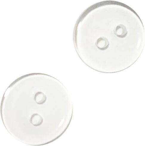 50Pcs Resin Clear Buttons, 1/2 inch(12.5mm) Clear Round Buttons, 2 Holes Shirt Button for Sewing, Clothes, Shirts, Crafts in Saudi Arabia