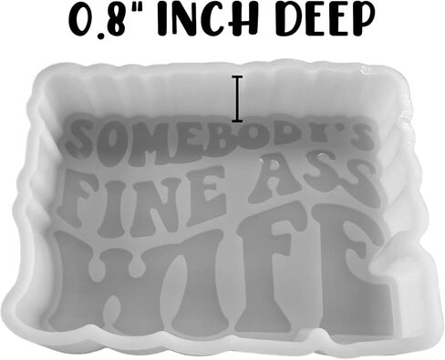 Somebody’s Fine Ass Wife Car Freshie Silicone Mold 3.9x2.7x0.8" Inappropriate Wifey Fiance Ex Wife Spoiled Aroma Beads Oven Safe in Kuwait