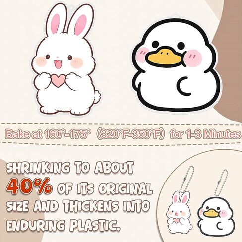 Yalumo 301 Pcs Shrink Plastic Sheets Kit, 40 Shrink Paper Sheets 5.7 x 7.9 Inch with Earring, Ring and Keychain Accessories for DIY Shrinky Art, Ornament, Craft Project, Handmade Gift and Home Decor in Saudi Arabia