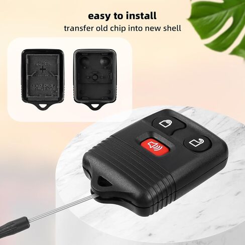 Replacement Key Fob Shell Case, Smart Keyless FitRemote Control housin for 1998 1999 2000 2001 2002 2003 Ford (2 pcs) in Saudi Arabia