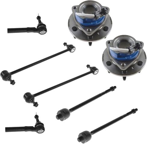 Suspension Wheel Bearing Hub Tie Rod Sway Bar of Ball Joint Front Left Right Kit of 8 for Buick for Terraza for Chevy for Uplander for Pontiac for Montana for Saturn for Relay Sealed in Saudi Arabia