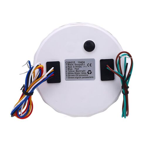 110mm 4 3/8in 4 in 1 Multifunction Gauge DC 12V 0-150PSI Oil Pressure Fuel -250℉ Water Temp 8-16V Voltmeter for RV Boat Truck (Black Dial Silver Bezel) in Saudi Arabia