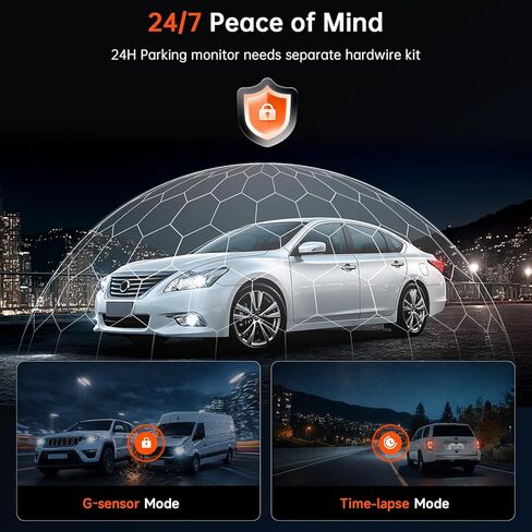 2.5K Dash Cam for Cars, Car Dash Cam Front, 24/7 Parking Monitor Dashcam, 160°Wide, G-Sensor in Saudi Arabia