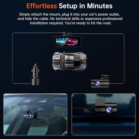 2.5K Dash Cam for Cars, Car Dash Cam Front, 24/7 Parking Monitor Dashcam, 160°Wide, G-Sensor in Saudi Arabia