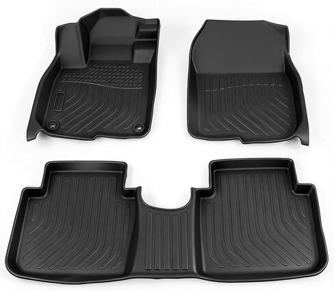 Floor Mats Replacement for Ford F150 SuperCrew/Cab 2015-2025 & F150 Lightning 2022-2025, TPE All Weather Custom Fit, Front & Rear 3PCS | Heavy Duty, Easy Clean - Black in Saudi Arabia
