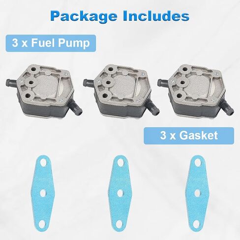 WATERWICH Fuel Pump Assy Compatible with 6E5-24410-00 Yamaha Outboard 115HP 130HP 150HP 175HP 200HP 225HP 250HP 300HP Replacement for Sierra 18-7349 6e5-24410-03-00 (3PCS) in Kuwait