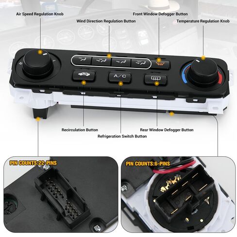 لوحة وحدة تبديل التحكم في المناخ لسخان Honda Accord 1998-2000 متوافقة مع لوحة التحكم Honda Odyssey AC 1998-2004 79600S84A01ZA 599-268 in Saudi Arabia