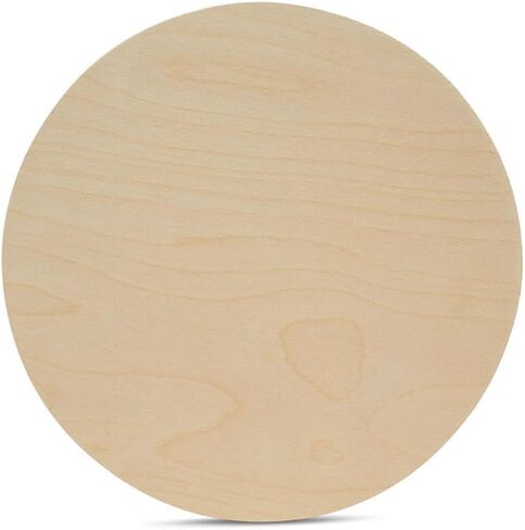 Borowood 18-Inch Birch Wood Round - 1/4" Thick Plywood Circle for Crafts, Signs, Painting, Laser Cutting - Pack of 2 - Made in USA in Saudi Arabia