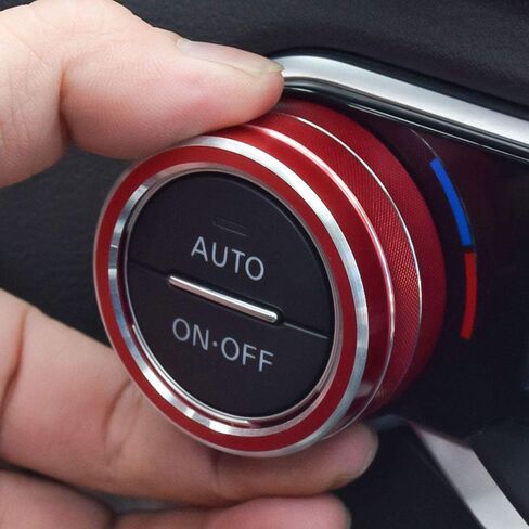 XITER Center Console Knobs AC Air Conditioning Button Audio Function Rear Mirror Knob Switch Cover Trim Compatible with Nissan Altima 2019 2020 2021-2025/Rogue 2021 2022 2023 2024 2025 2026(RED) in Kuwait