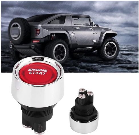 Car Engine Start Push Button, Keyless Start Button Ignition Starter, Fit For All Vehicles, 12V24V 50A(Red) in Saudi Arabia