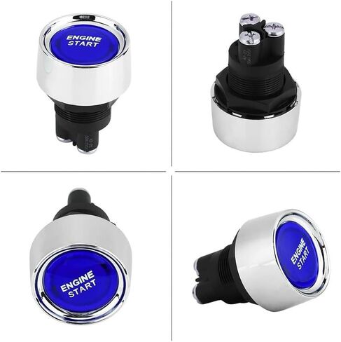 Car Engine Start Push Button, Keyless Start Button Ignition Starter, Fit For All Vehicles, 12V24V 50A(Red) in Saudi Arabia