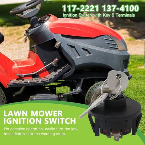 430120 1172221 1160229 Ignition Switch with Key 5 Terminals Compatible with Toro 74621 TimeCutter SS 3200 Riding Mower in Saudi Arabia