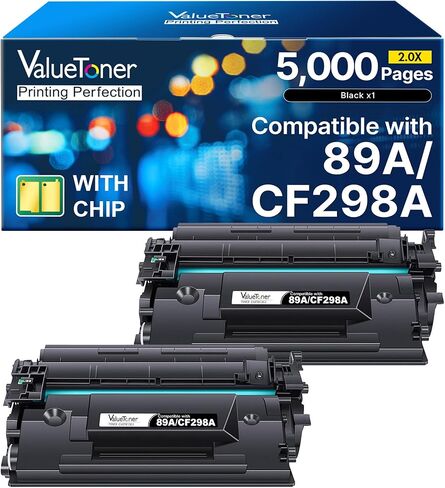 خرطوشة حبر 89A سوداء (إنتاجية عالية 5000 صفحة) متوافقة مع HP 89A CF289A 89X CF289X لطابعة HP LaserJet M507 M507dn M507n M507X M507dng M528 M528dn M528f M528Z M528C Series (عبوتان) in Kuwait