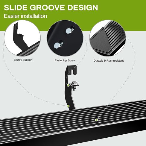 AUTOSAVER88 Ford Running Boards Compatible with 2009-2014 F-150 SuperCrew Cab, Side Steps Nerf Bar Rails, Black, Side Step W/Pad Design in Kuwait