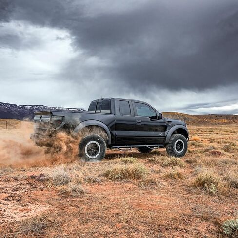 خطوات RealTruck Nerf لشاحنة Ford E-350 | من العجلة إلى العجلة، فولاذ شديد التحمل، أسود مزخرف | F9584V-TX | يناسب 1995 - 2014 فورد E-350 فان 3 خطوات in Kuwait