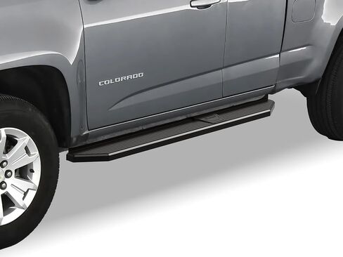 APS Black Stainless Steel Running Boards Compatible with Chevy Colorado GMC Canyon 2015-2022 Extended Cab (Side Steps Side Bars) 6in Wide in Kuwait