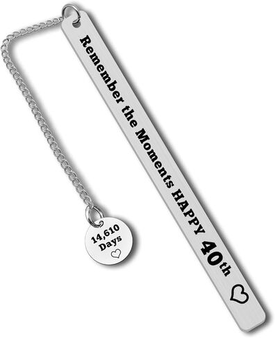 40th Birthday Gift for Women Men Inspirational Bookmark Gifts 40th Anniversary Keepsake Turning 40 Gifts for Coworker Sister Friends Daughter Son Reading Lovers Gift 40 Years Old Birthday Present in Kuwait