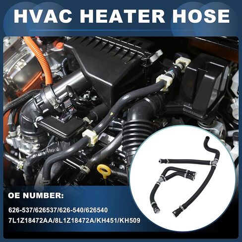 ACROPIX مدخل ومخرج خرطوم سخان HVAC لفورد إكسبيديشن لينكولن نافيجيتور 2007-2008 V8 5.4L استبدال أنبوب مبرد مياه المحرك المطاطي 626-537/626-540/7L1Z18472AA/8L1Z18472A in Kuwait