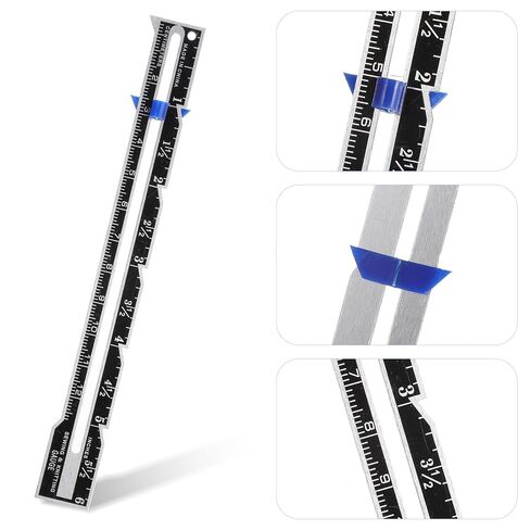 5 Pieces Sewing Gauge Measuring Tool Set 5-in-1 Sliding Gauge Measuring Sewing Ruler Fabric Quilting Ruler T-Shaped Hemming Tool for Quilting Knitting Crafting Beginner Supplies Machine Accessories in Saudi Arabia