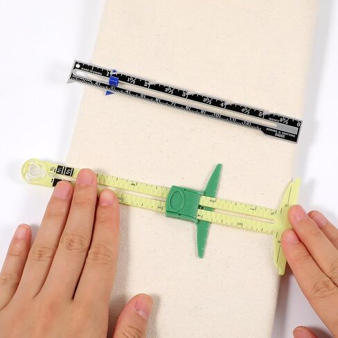 5 Pieces Sewing Gauge Measuring Tool Set 5-in-1 Sliding Gauge Measuring Sewing Ruler Fabric Quilting Ruler T-Shaped Hemming Tool for Quilting Knitting Crafting Beginner Supplies Machine Accessories in Saudi Arabia