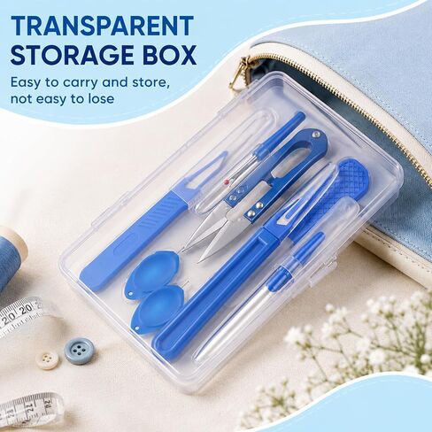 7 Pcs Stitch Remover Tool, Seam Ripper Tool Thread Remover Tools Include 2 Big and 2 Small Stitch Removers Tools with 2pcs Automatic Needle Threaders and 1 Sewing Trimming Scissor Nipper in Saudi Arabia