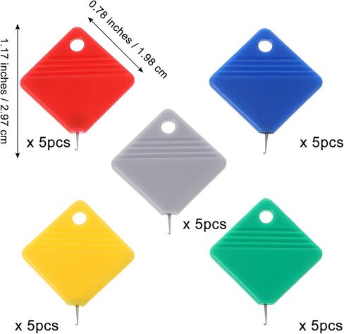 Automatic Needle Threader for Hand Sewing, Embroidery Needle Threader Tool, Sewing Needle Threader for All Needle Sizes, 25 Pack, Multicolor in Saudi Arabia