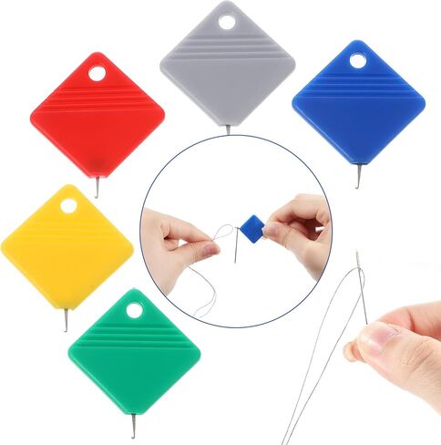 Automatic Needle Threader for Hand Sewing, Embroidery Needle Threader Tool, Sewing Needle Threader for All Needle Sizes, 25 Pack, Multicolor in Saudi Arabia