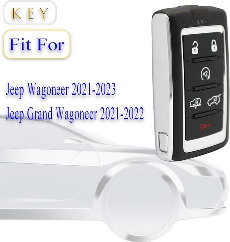 Key fob Replacement fits for Jeep Wagoneer 2021-2023 Grand Wagoneer 2021-2022 Smart Car Keyless Entry Remote Control M3NWXF0B1 433MHz 68582671 68425092 in Saudi Arabia