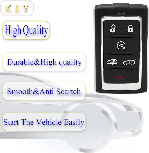 Key fob Replacement fits for Jeep Wagoneer 2021-2023 Grand Wagoneer 2021-2022 Smart Car Keyless Entry Remote Control M3NWXF0B1 433MHz 68582671 68425092 in Saudi Arabia