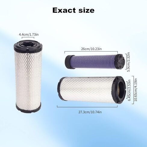 25 083 01 Inner Outer Air Filter Cleaner Cartridge Fit for 25 083 01-S 2508301 25 083 04 Kohler Kawasaki 11013-7019 11013-7044 11013-7045 Kubota P822858 Lawn Mover M131802 11013-7020 2508304 in Kuwait