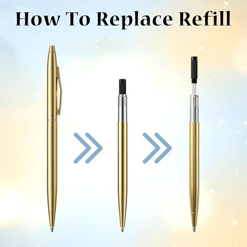 40 Pack Gold Pens Personalized Pens Bulk Custom Metallic Slim Ballpoint Retractable Black Ink 1.0 mm Medium Point for Wedding Business Office Writing Supplies Gifts in Saudi Arabia