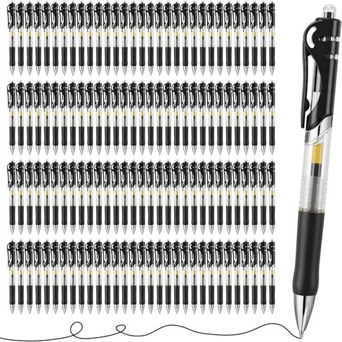 200 Pack Black Ink Retractable Ballpoint Pen 1.0 mm Point Smooth Writing Click Pens for Office Supplies Journal Writing in Saudi Arabia
