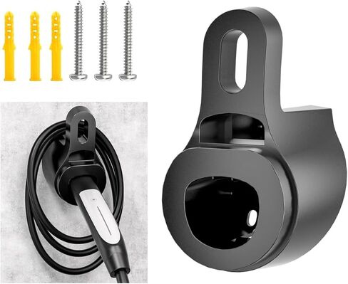 EV Charger Holder for Tesla, Space-Saving NACS Charger Cable Organizer, Wall Mount Electric Cable Organizer Compatible with Tesla Model X/Y/3/S & NACS Chargers in Saudi Arabia