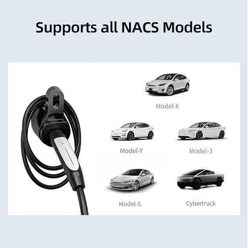 EV Charger Holder for Tesla, Space-Saving NACS Charger Cable Organizer, Wall Mount Electric Cable Organizer Compatible with Tesla Model X/Y/3/S & NACS Chargers in Saudi Arabia