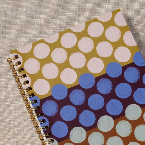 مجلة Fringe Studio Slim Paper Back Spiral Journal، "SO DOTTY" 5.625 بوصة عرض × 8.75 بوصة ارتفاع، 120 صفحة، مجموعة Esprit (931PA001FSC) in Kuwait
