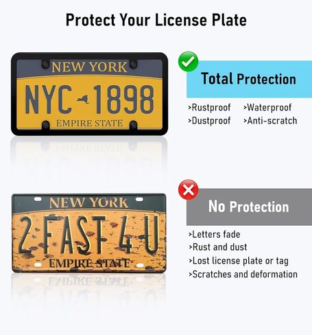 2-Pack License Plate Frames Cover Protector in Saudi Arabia