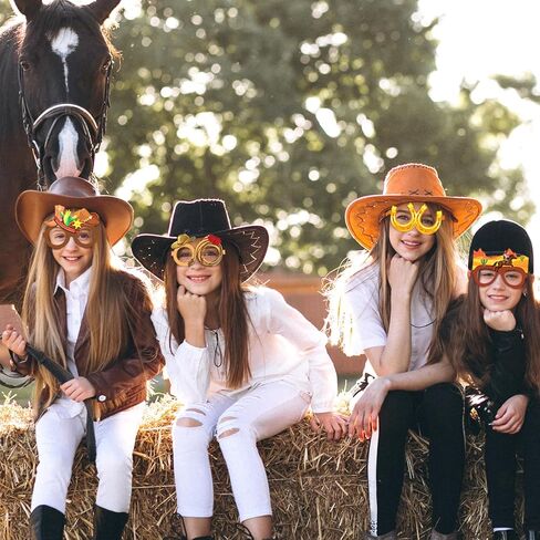 48 Pcs Western Cowboy Party Favor Decoration Wild West Paper Glasses Western Theme Party Supplies Cowboy Party Decorations for Western Theme Eyeglasses Birthday Party Supplies in Saudi Arabia