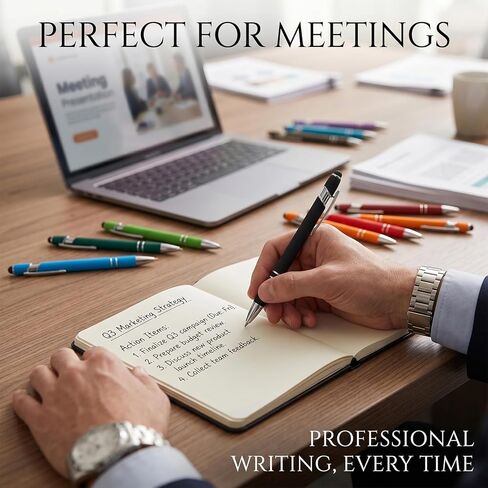 150 Pack Bulk 2-in-1 Stylus Ballpoint Pens, Retractable Metal Click Pen, 1.0mm Medium Point Black Ink, Universal Touch Screen Pen for Office Supplies, Coworker Thank You Gifts (150 PCS Multicolor) in Kuwait