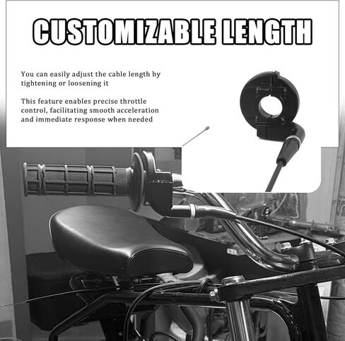Mini Bike Throttle Cable Kit with 7/8" Dirt Bike Grips,Throttle for Mini Bikes Compatible with Falcon Motovox Massimo Coleman Baja,Twist Minibike Throttles Kit Minis Bikes Parts in Saudi Arabia