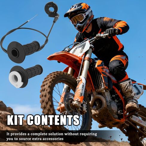 Mini Bike Throttle Cable Kit with 7/8" Dirt Bike Grips,Throttle for Mini Bikes Compatible with Falcon Motovox Massimo Coleman Baja,Twist Minibike Throttles Kit Minis Bikes Parts in Saudi Arabia