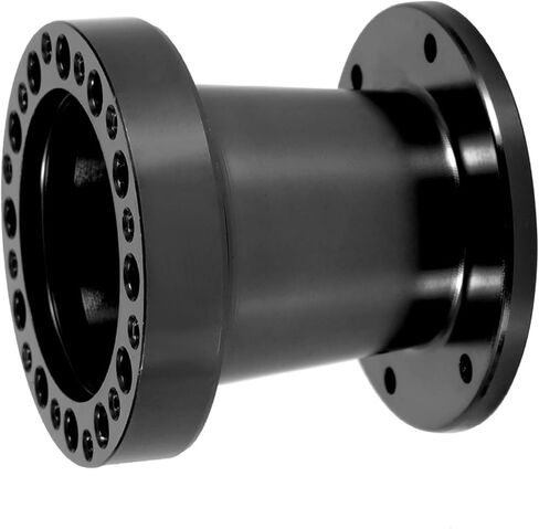Steering Wheel Spacer Hub 3inch, Car Steering Wheel Hub Adapter Extension Spacer Kit Universal 6 Holes Steering Wheel Spacer for Most Cars Karts Solid Aluminum Spacer (Black) in Kuwait