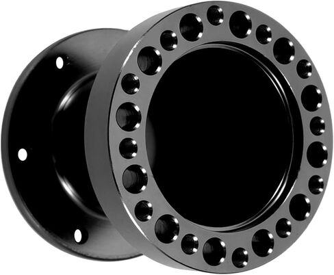 Steering Wheel Spacer Hub 3inch, Car Steering Wheel Hub Adapter Extension Spacer Kit Universal 6 Holes Steering Wheel Spacer for Most Cars Karts Solid Aluminum Spacer (Black) in Kuwait