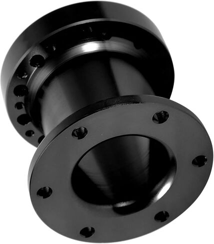 Steering Wheel Spacer Hub 3inch, Car Steering Wheel Hub Adapter Extension Spacer Kit Universal 6 Holes Steering Wheel Spacer for Most Cars Karts Solid Aluminum Spacer (Black) in Kuwait